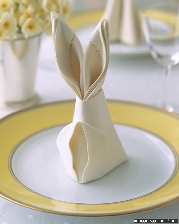 Bunny ears napkins