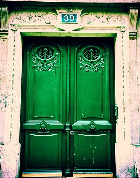 Amazing green door