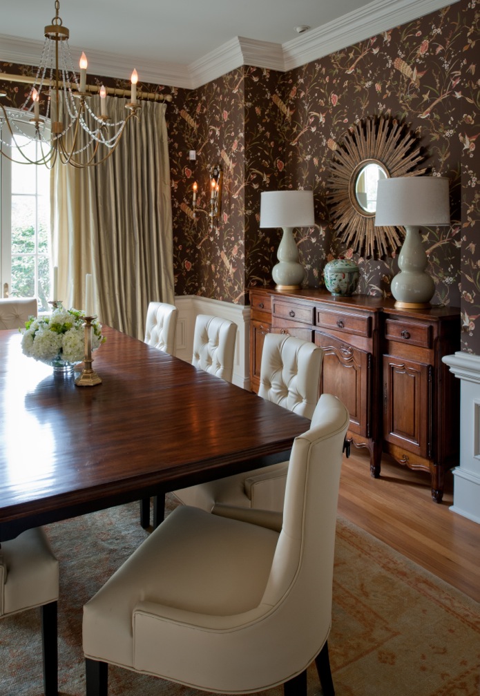 Vintage buffet in dining room