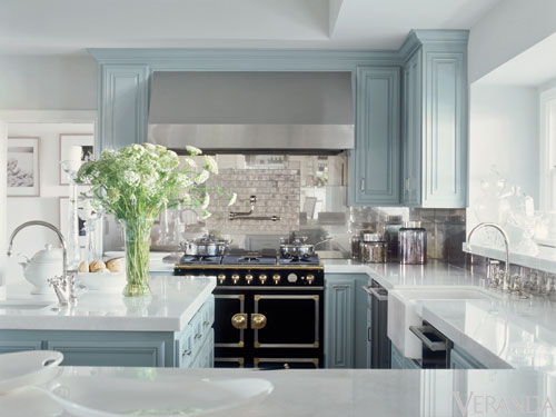 Light blue cabinets