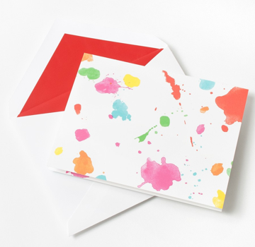 Splatter stationery