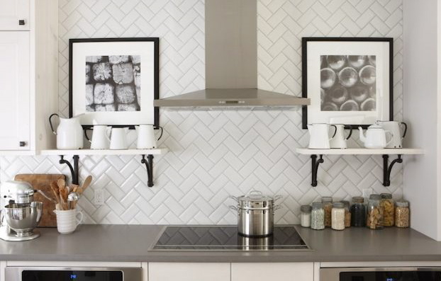 Tiled backsplash