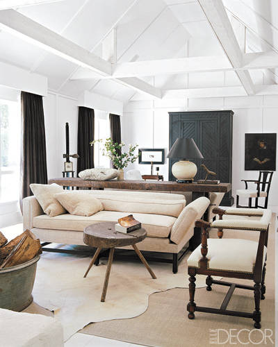 Exposed white beams