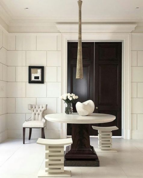 modern, white entry