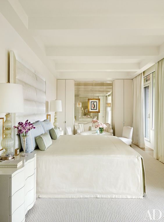 creamy white bedroom